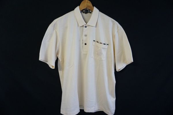 【即決】DAKS ダックス メンズ 半袖ポロシャツ ベージュ系 サイズ:L 日本製【884457】拍卖
