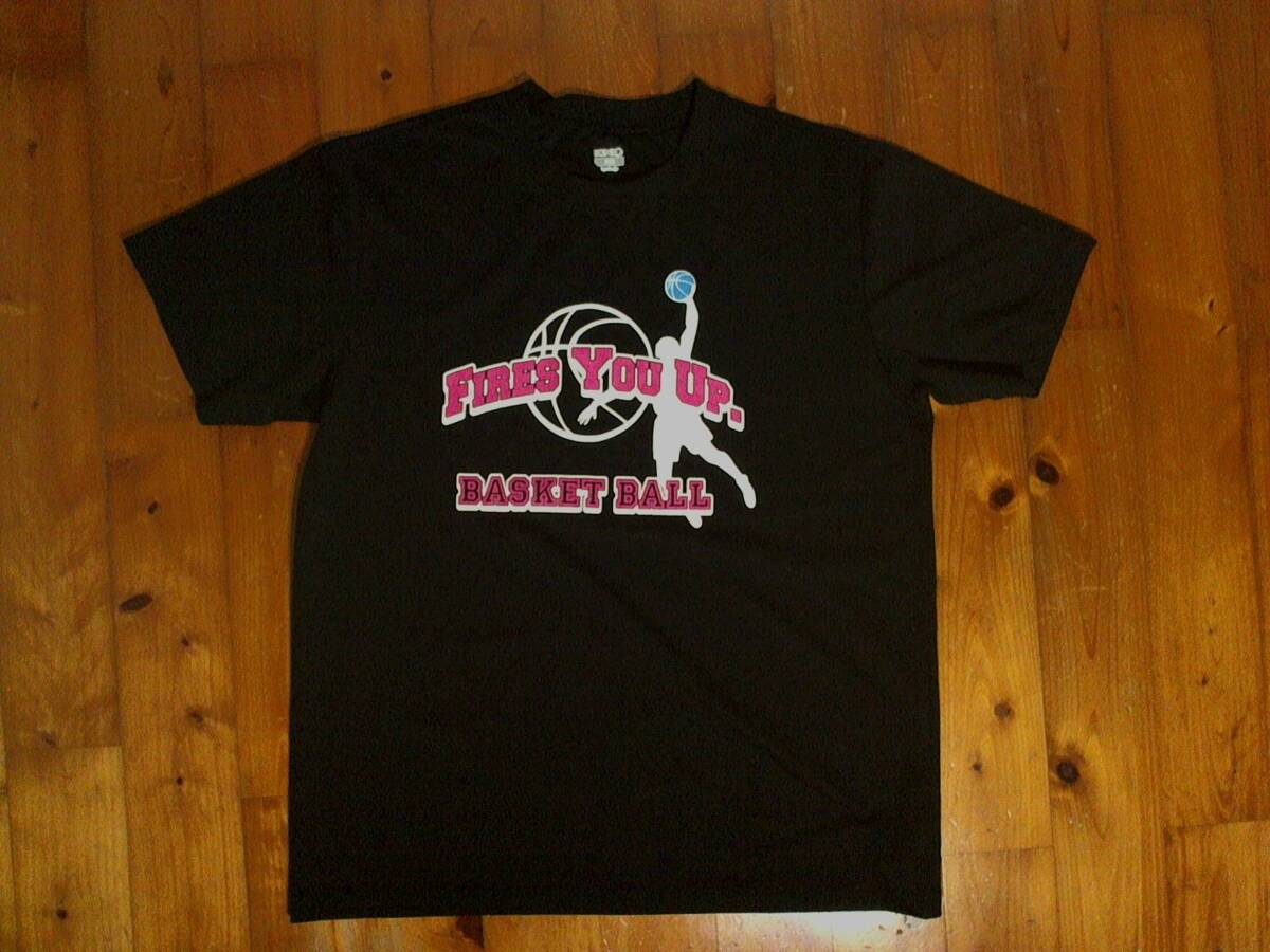 ☆松☆イグニオ☆IGNIO☆バスケットボール プリント ドライ半袖Tシャツ XO 黒 ブラック拍卖