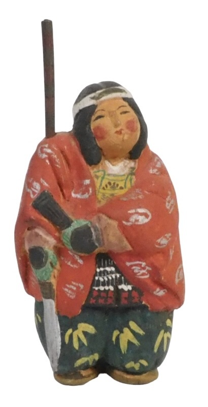 手作りによる味わいが魅力の個性的な逸品!昭和期ビンテージ 日本人形 土人形 TTH605拍卖