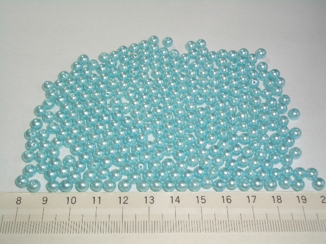 定形外(定形)郵便送料無料▲パールビーズ:薄ブルー(5㍉:約300個)訳あり商品(不良品)です!拍卖