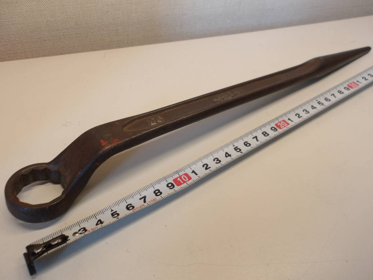 スーパーツール(SUPER) 26mm 片口めがねレンチ メガネレンチ シノ付 しの付き KP-26 拍卖