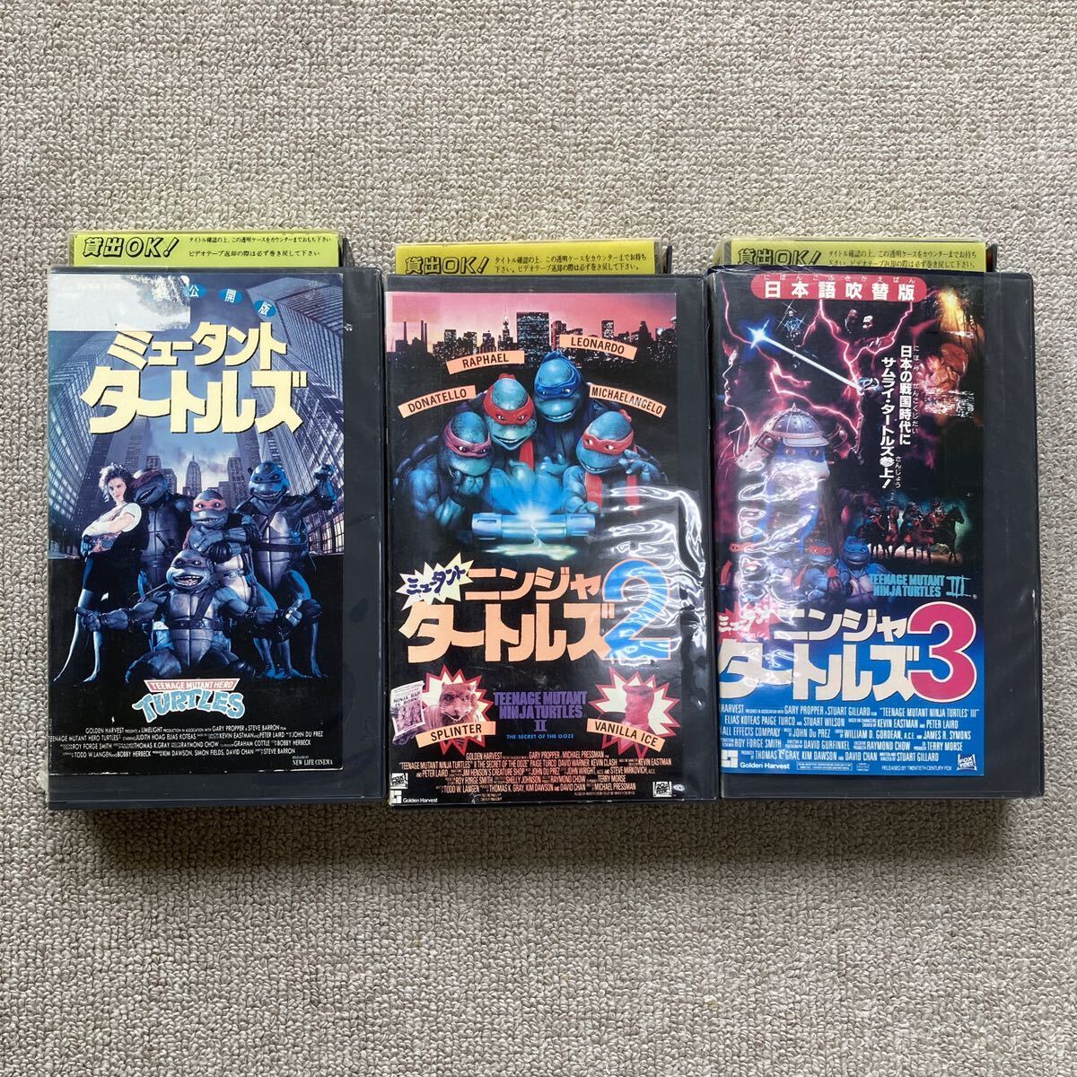 まとめ売り set VHS ビデオ テープ ミュータント タートルズ ミュータント ニンジャ タートルズ 2,3 1990年代拍卖