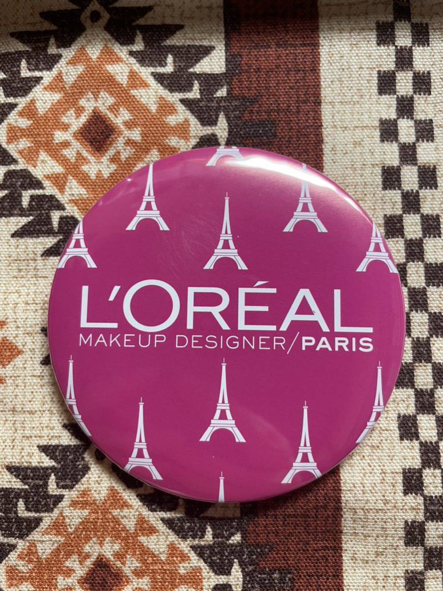 ★ロレアルパリ L'OREAL PARIS ノベルティミラー ピンク/未使用・一部難あり・非売品/丸鏡・手鏡・エッフェル塔・メイク直し★拍卖