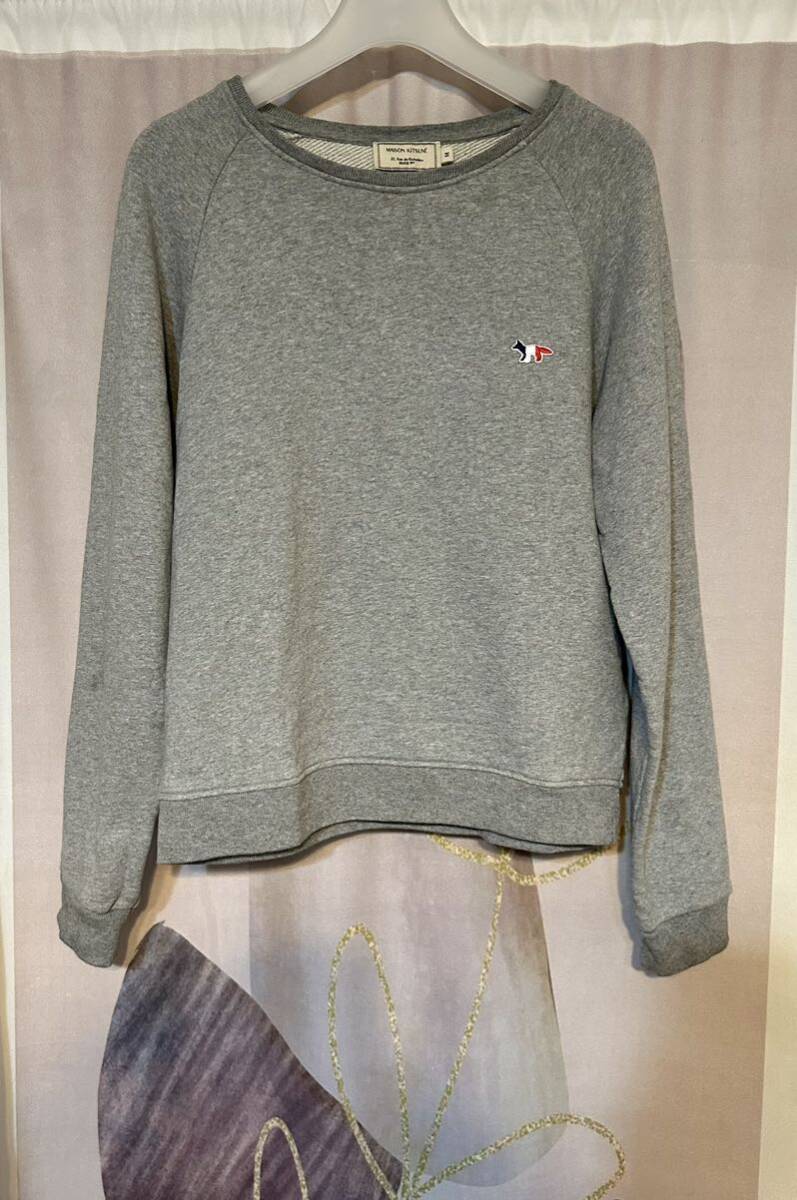 メゾンキツネ トリコロール スウェット トレーナー グレー拍卖