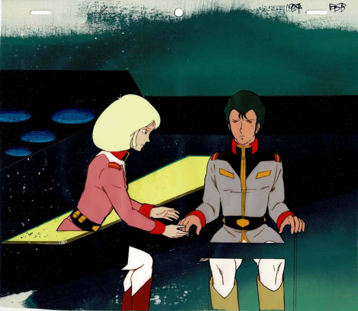 機動戦士ガンダム セイラ・マス ブライト・ノア セル画 背景画 矢立肇 富野由悠季 安彦良和 大河原邦男 日本サンライズ【A118】拍卖