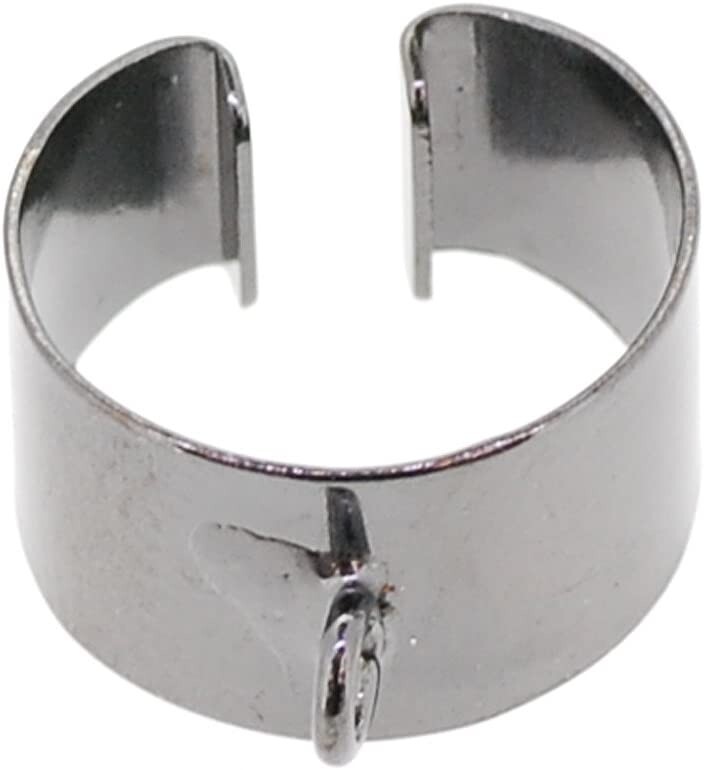 アクセサリパーツ 金具 イヤーカフス カン付きタイプ 7mm 黒色 1コ入り拍卖