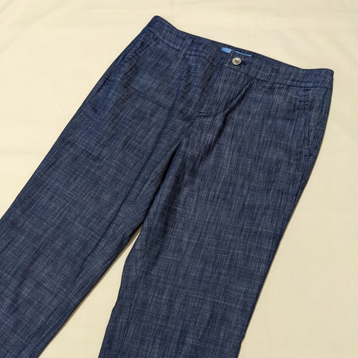 ☆PE27 M-PREMIER JEANS エムプルミエ エムプルミエジーンズ レディース 38 M パンツ スラックス ブルー アンクル丈 丈短め拍卖