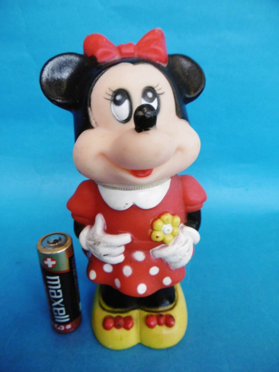 ★1986'シャボン玉液?空容器/ミニーマウス/花持ち/ソフビ製★拍卖