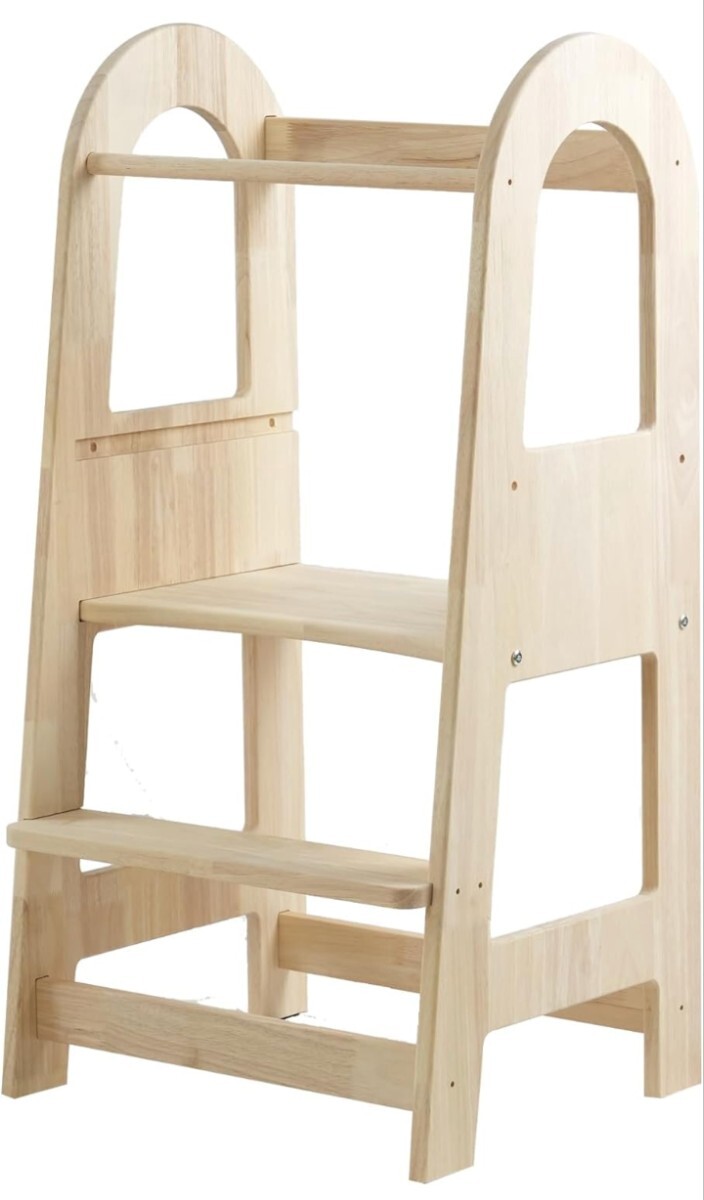 Nijakise 踏み台 子供用 脚立 木製 耐荷重40kg 組立簡単 ステップチェア キッズ ステップスツール トイレ トレーニング 補助台 北欧 拍卖