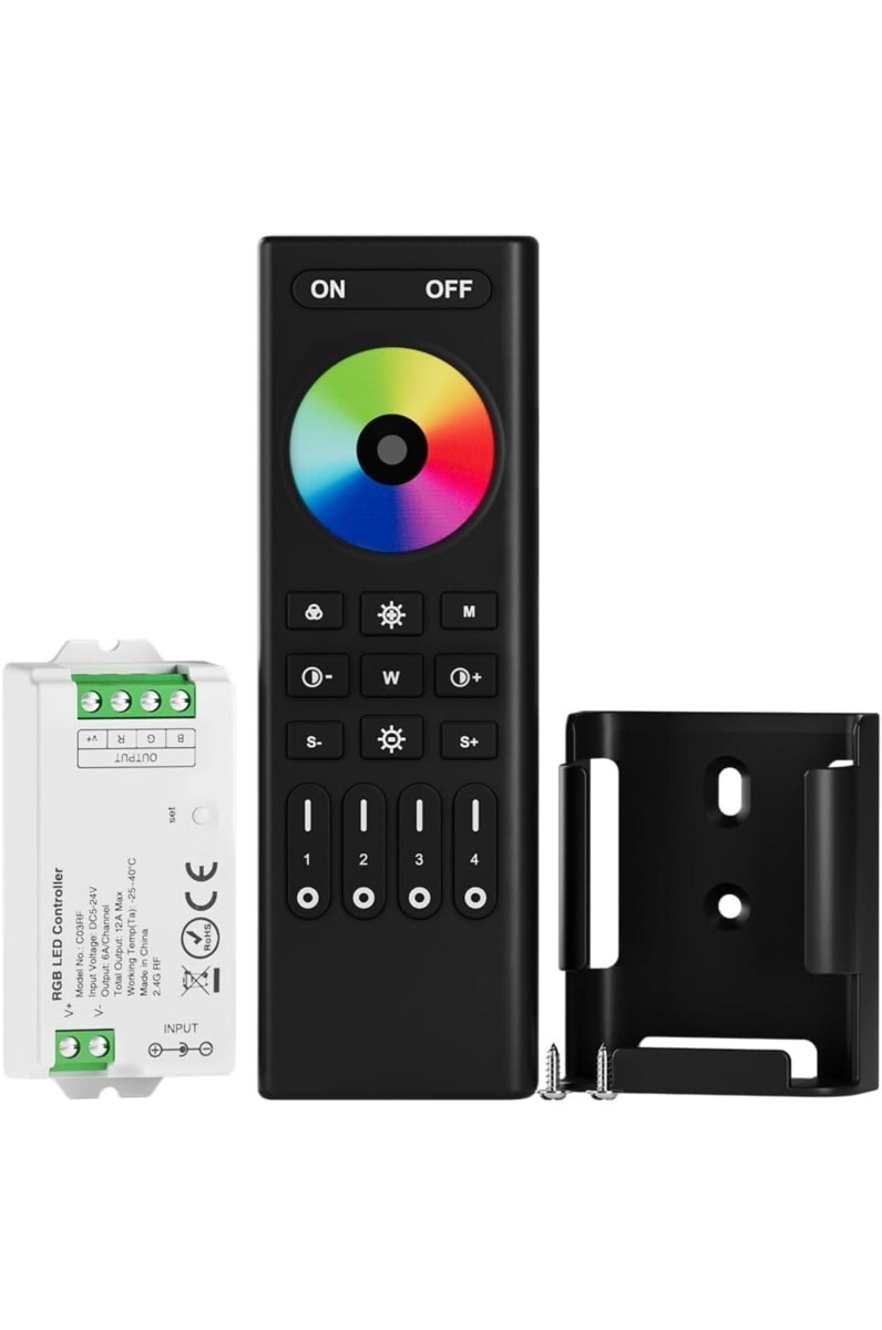 BTF-LIGHTING 8BTF-LIGHTING 5050SMD FCOB COB RGB RF リモート RC03RFB & C03RF LEDコントローラー セット ワイヤレス リモート グループ拍卖