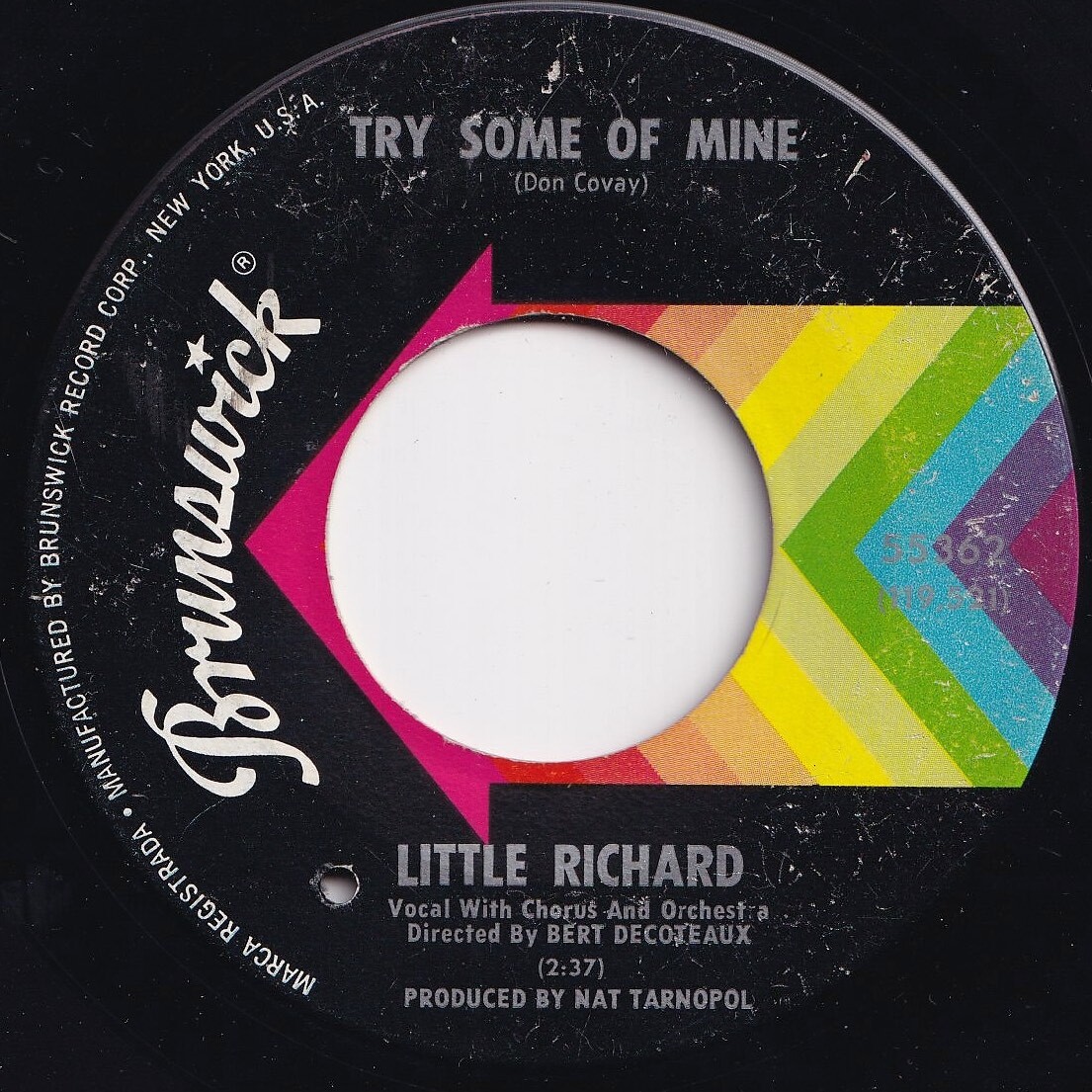 Little Richard Try Some Of Mine / She's Together Brunswick US 55362 206704 SOUL ソウル レコード 7インチ 45拍卖