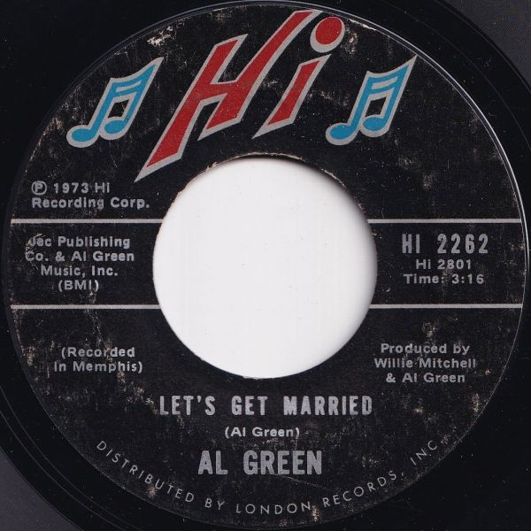 Al Green Let's Get Married / So Good To Be Here Hi US HI 2262 206757 SOUL ソウル レコード 7インチ 45拍卖