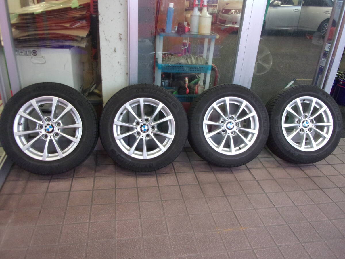 ♪A0465 BMW純正 7J+31 5穴/120 ミシュラン 205/60R16 タイヤセット 中古品♪拍卖