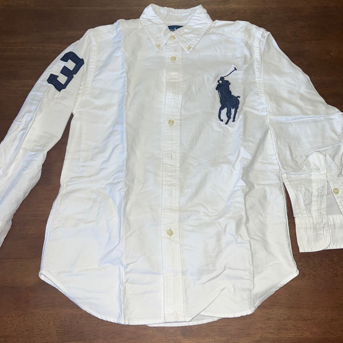 【RALPH LAUREN/ラルフローレン】長袖シャツ ボタンダウン サイズ140㎝ ビッグポニー 中古 白拍卖
