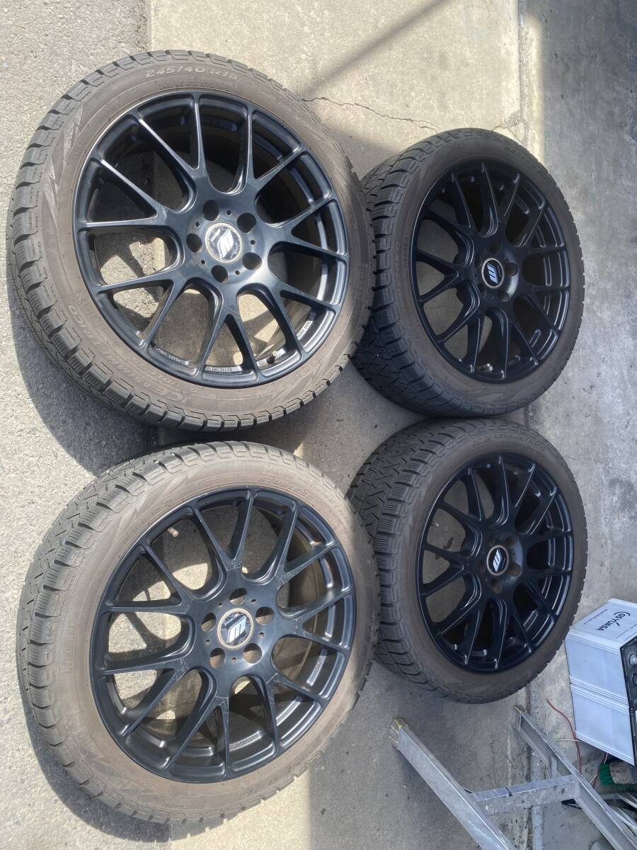 ◆AS518-4K◆WORK◆ワーク◆アウディTTクーペ使用◆18×8J+45◆5H112◆溝有り◆ピレリ◆245/40R18◆4本セット◆中古品◆拍卖