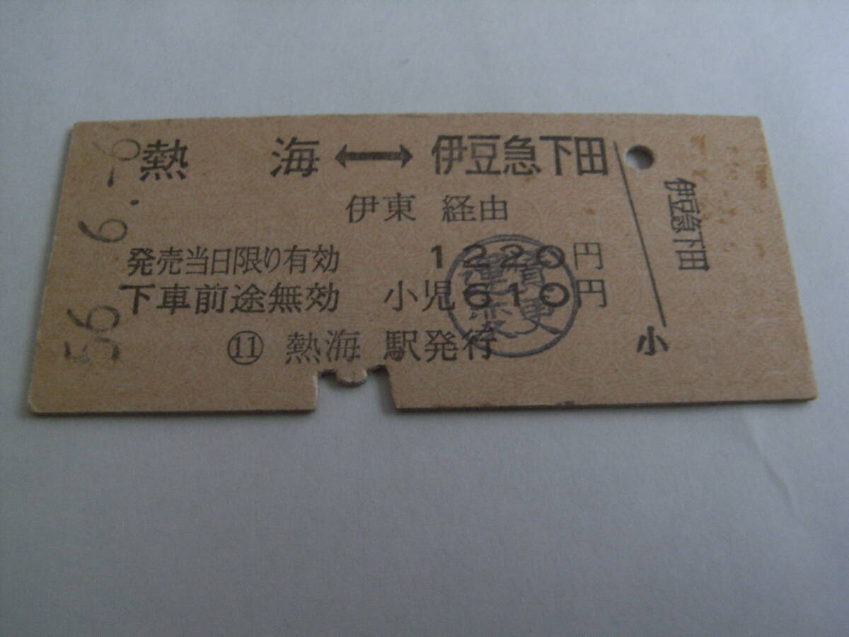 国鉄伊豆急連絡乗車券 熱海-伊豆急下田 伊東経由 昭和56年6月6日 熱海駅発行拍卖