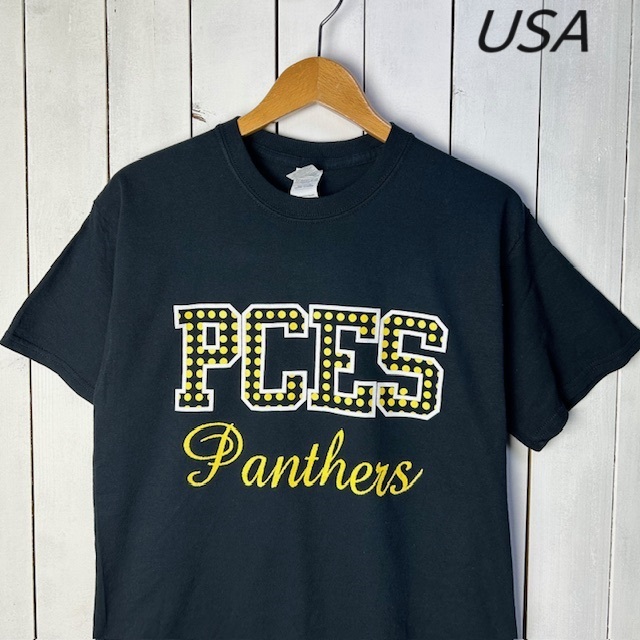 T●4 USA古着 00s~ プリントTシャツ M 黒 GILDAN オールド アメリカ古着拍卖