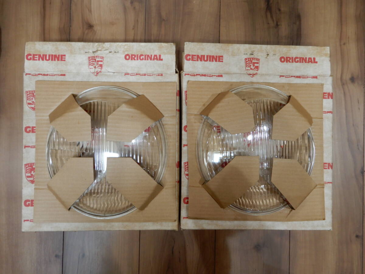 未使用!ポルシェ純正 911 ナロー ヘッドライトレンズ H1 セット拍卖