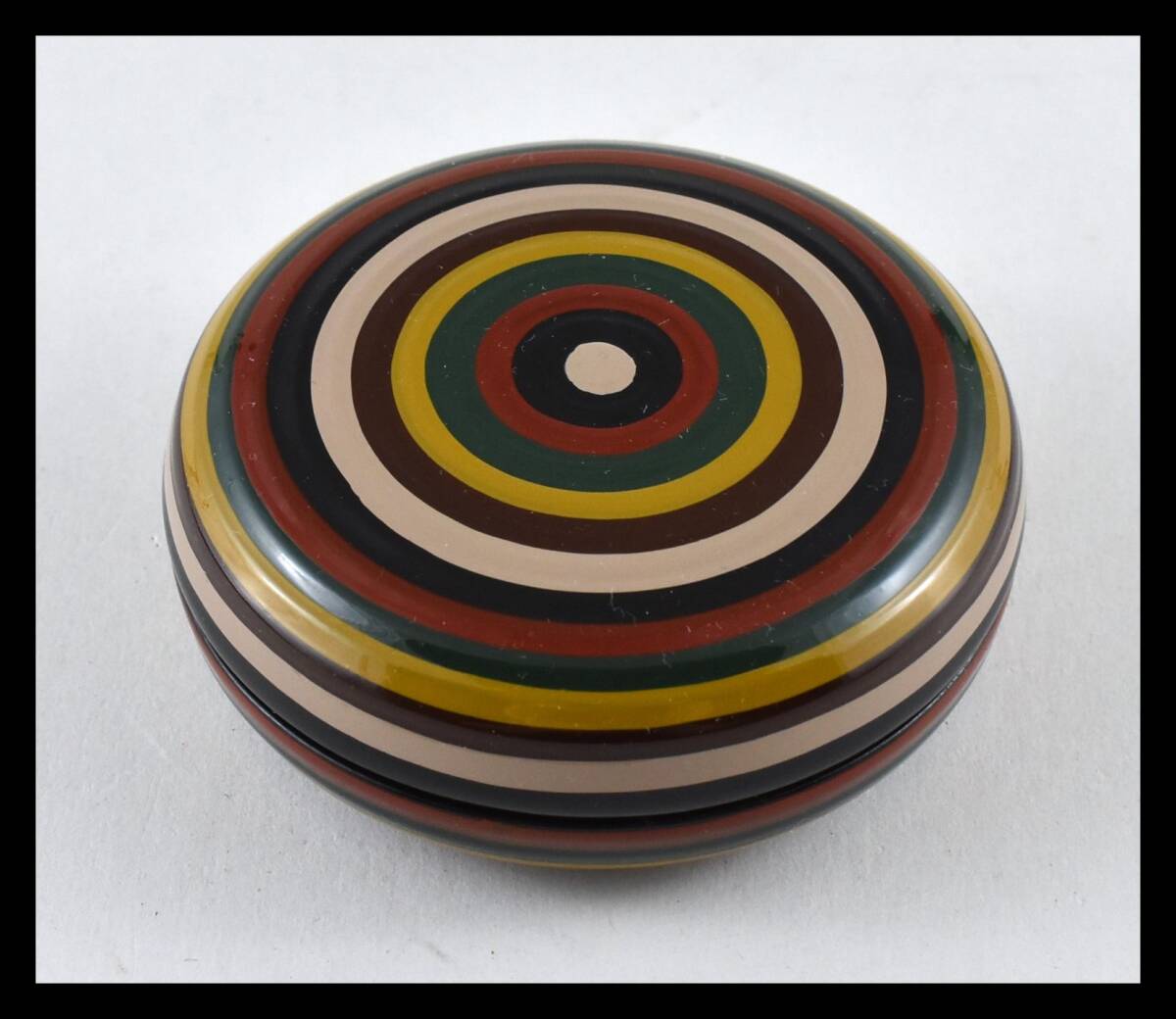 ▲楠廸庵▲独楽塗香合 木製 茶道具拍卖