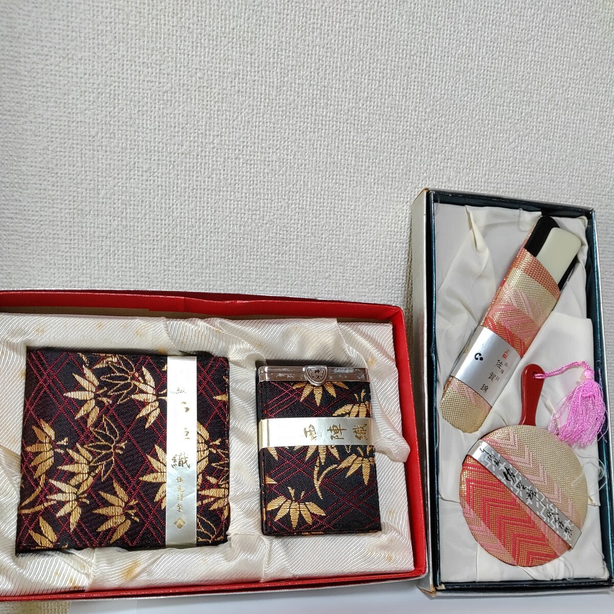 和小物セット 西陣織 佐賀錦 財布 手鏡 櫛 ケース 和装 着物 道具 結婚式 京都 小物入れ 和装小物 0502-D4-TA8 拍卖