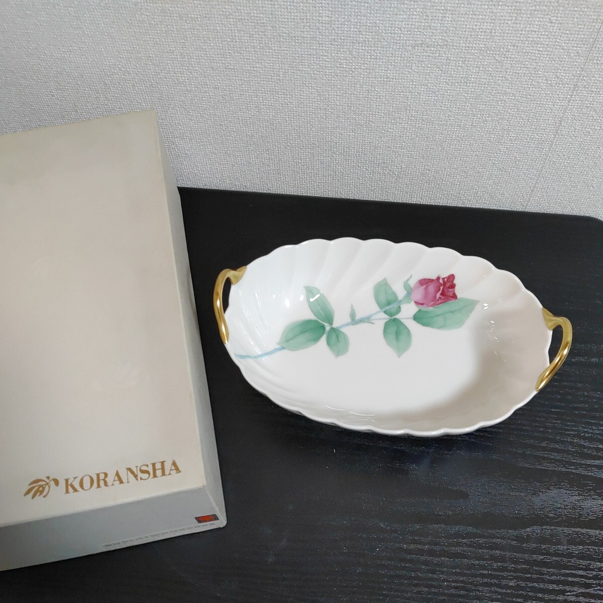 香蘭社 ローズガーデンバスケット 大鉢 深鉢 フレアプレート 皿 薔薇 深川製磁 アフタヌーンティー お菓子 ケーキ 0528-A1-TA3拍卖