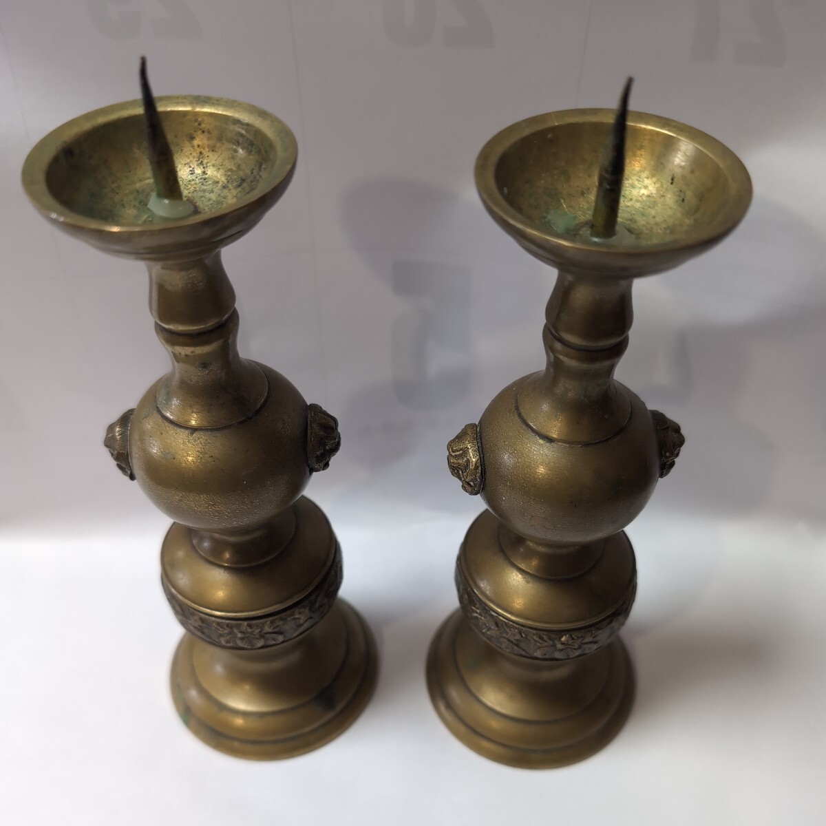 □ローソク立て2個セット□中古品□高さ約16.7cm□2拍卖