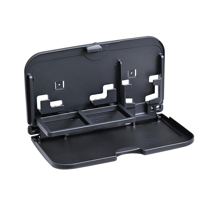 スマホポケット付きリアトレイ ブラック 簡易テーブル ドリンクホルダー 後部座席 ティッシュケース付 車内収納 セイワ WA145拍卖