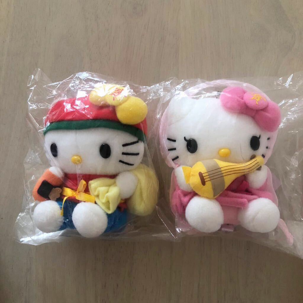 ☆ハローキティ☆七福神 弁財天キティ&大黒天ダニエル マスコット 宝くじ限定 ボールチェーン ぬいぐるみ 縁起物 招福 サンリオ 2016拍卖