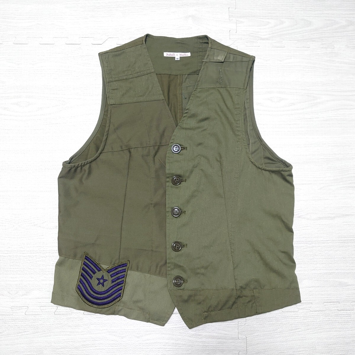 Rebuild by Needles リビルドバイニードルス ネペンテス メンズ ミリタリーベスト ワッペン 再構築 米軍 カーキ 日本製 ブランド tp-24x348拍卖