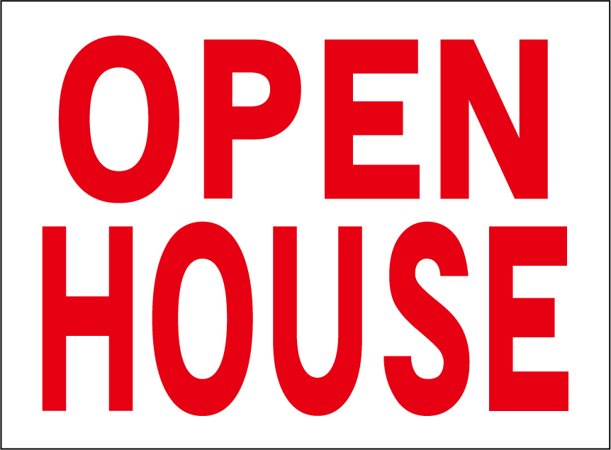 小型看板「OPEN HOUSE(赤字)」【不動産】屋外可拍卖