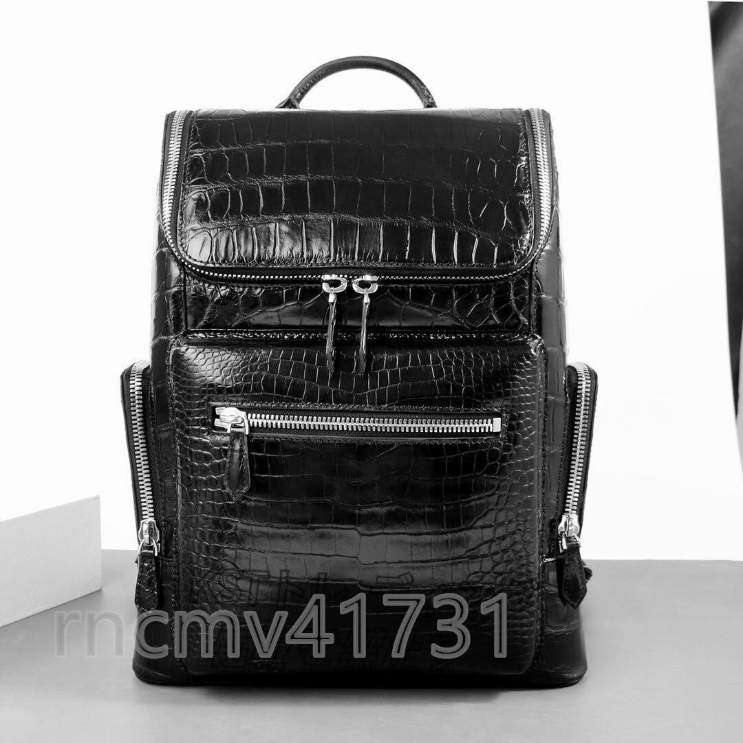 「81SHOP」超豪華 レザー 腹革使用 本革2way 多機能 リュックサック デイパック メンズ 鞄 黒 ボディバッグ 拍卖