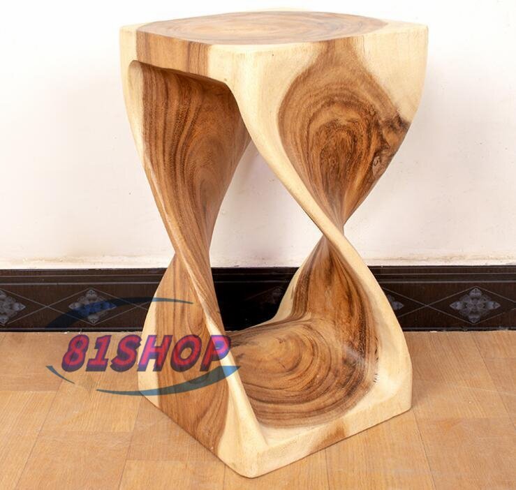 「81SHOP」 人気美品★☆多機能★アンティーク調 レトロ チーク 木製 椅子 花台 家庭用拍卖