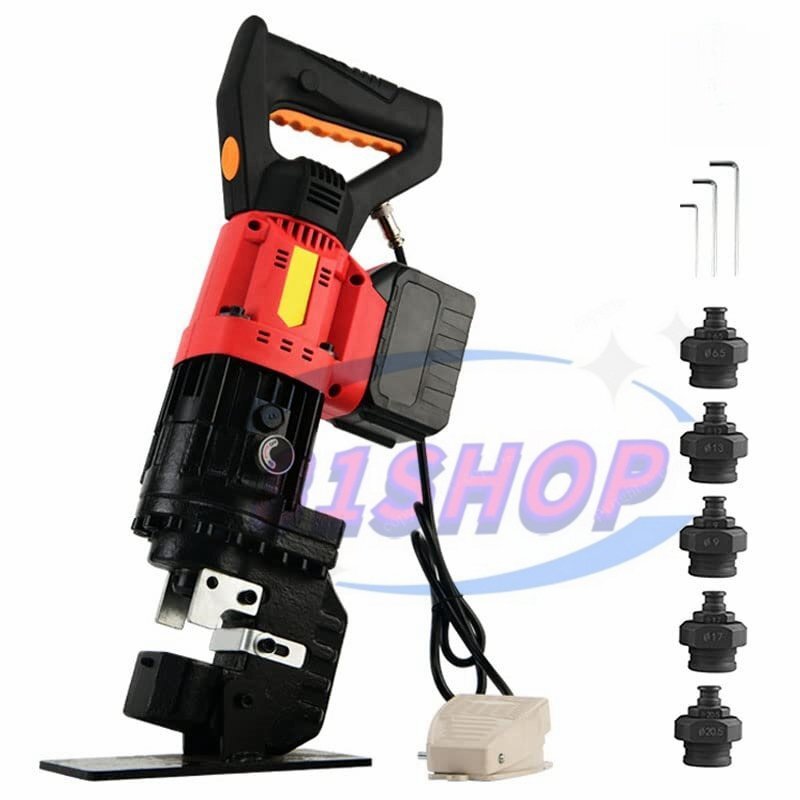 油圧パンチャー電動パンチ10t手動油圧圧着穴あけ機 6mm厚加工可能 φ6.5~20.5mm 銅板/アルミ板/鋼板/鉄板/山形鋼対応 5種類ダイス付き拍卖