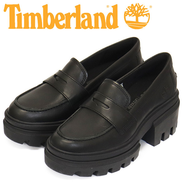 Timberland (ティンバーランド) A5P17 EVERLEIGH LOAFER SHOE エヴァーリーローファーシューズ レディース Black TB501 US6-約23.0cm拍卖