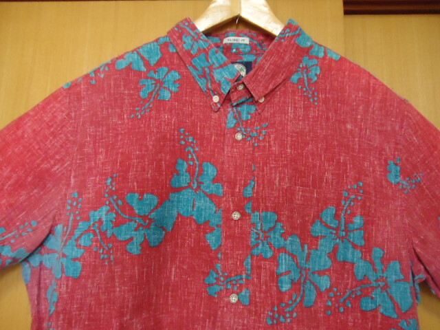 即決 ハワイ reyn spooner レインスプーナー アロハシャツ 赤色 花柄 XL17拍卖