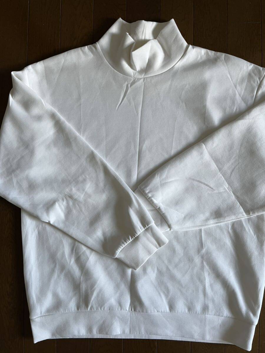 GU ジーユー ビッグサイズトレーナー ハイネック スウェット ハイネック長袖 ビッグサイズトレーナー オーバーサイズ 白 ロンT拍卖