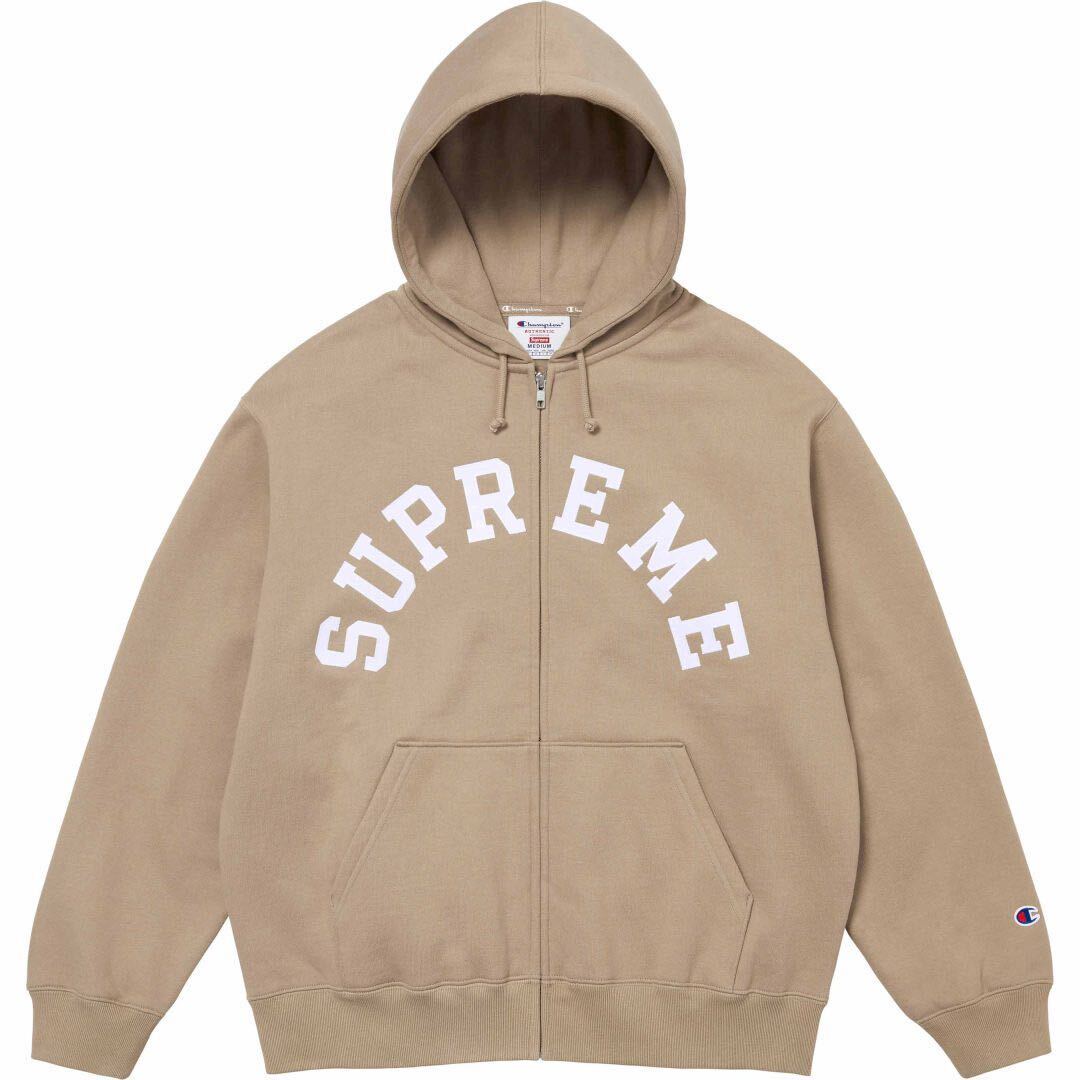【新品未使用】24SS 新品 SUPREME シュプリーム CHAMPION ZIP UP HOODED SWEATSHIRT スウェットパーカー HOODIE フーディー チャンピオン拍卖