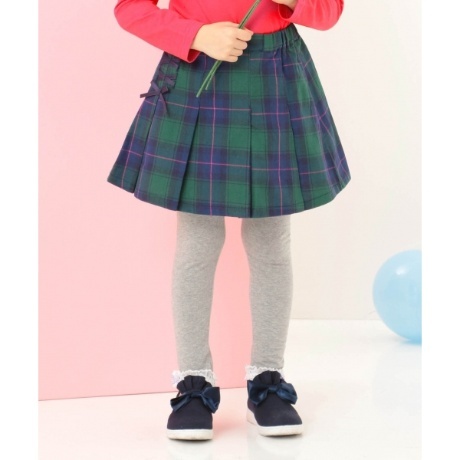 新品 ¥2629 組曲 anyFAM エニィファム 150cm レギンス スパッツ レース フリル リボン 無地 グレー 子供用 女の子拍卖