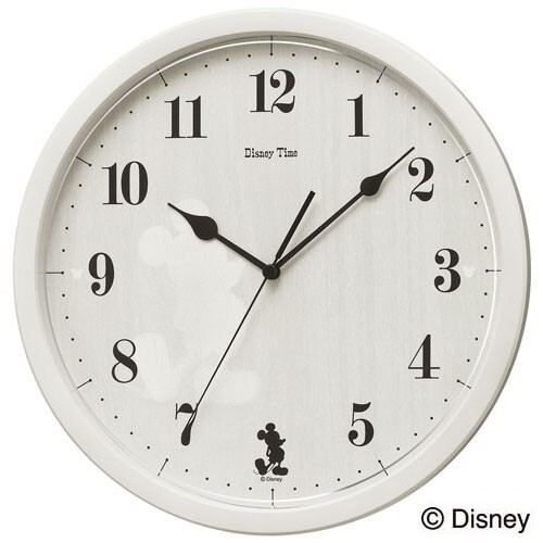 セイコー ディズニータイム クォーツ掛け時計 FW577A ミッキーマウス シルエット アイボリー塗装 アナログ拍卖
