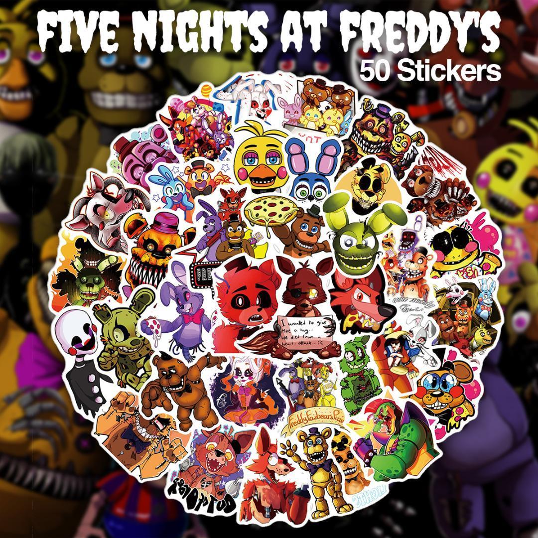 Five Nights at Freddy's ステッカー 50枚セット PVC 防水 シール 大量 FNAF FNaF フナフ ホラー ゲーム モンスター インディーゲーム拍卖