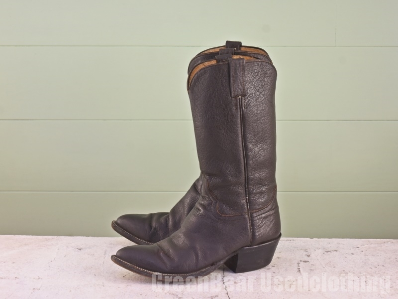 A107 ビンテージ ウエスタンブーツ 良い味 雰囲気抜群 黒っぽい茶 レディース 8D 25cm 拍卖