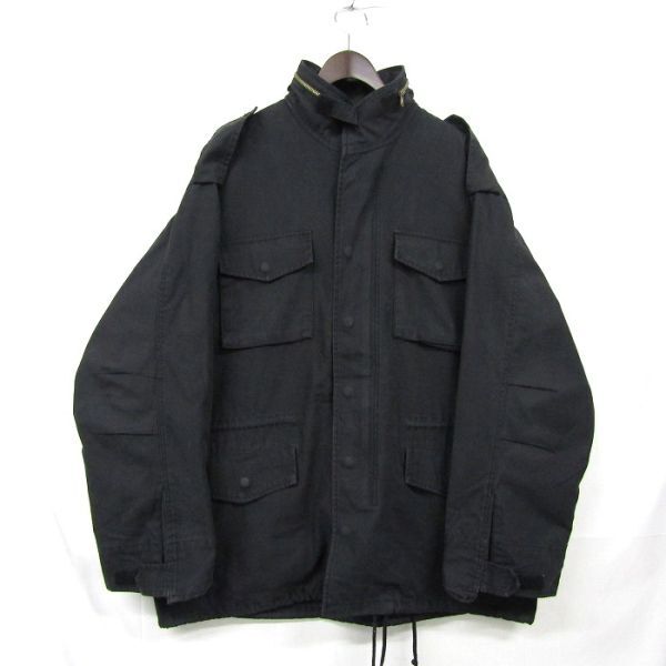 米軍同型 サイズ ? M-65 フィールド ジャケット ブラック 民間 古着 ビンテージ ミリタリー 4M1103拍卖