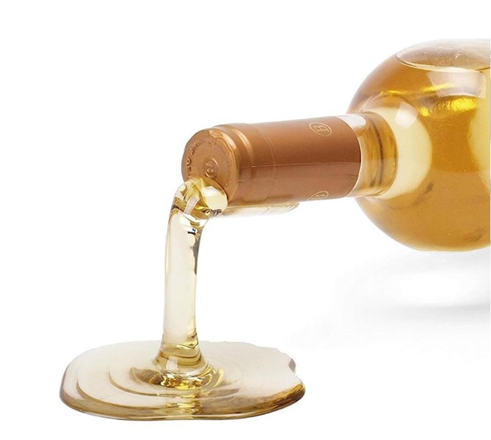 ワイン ボトルホルダー ディスプレイ オブジェ 白ワイン spilledwine 6-3拍卖