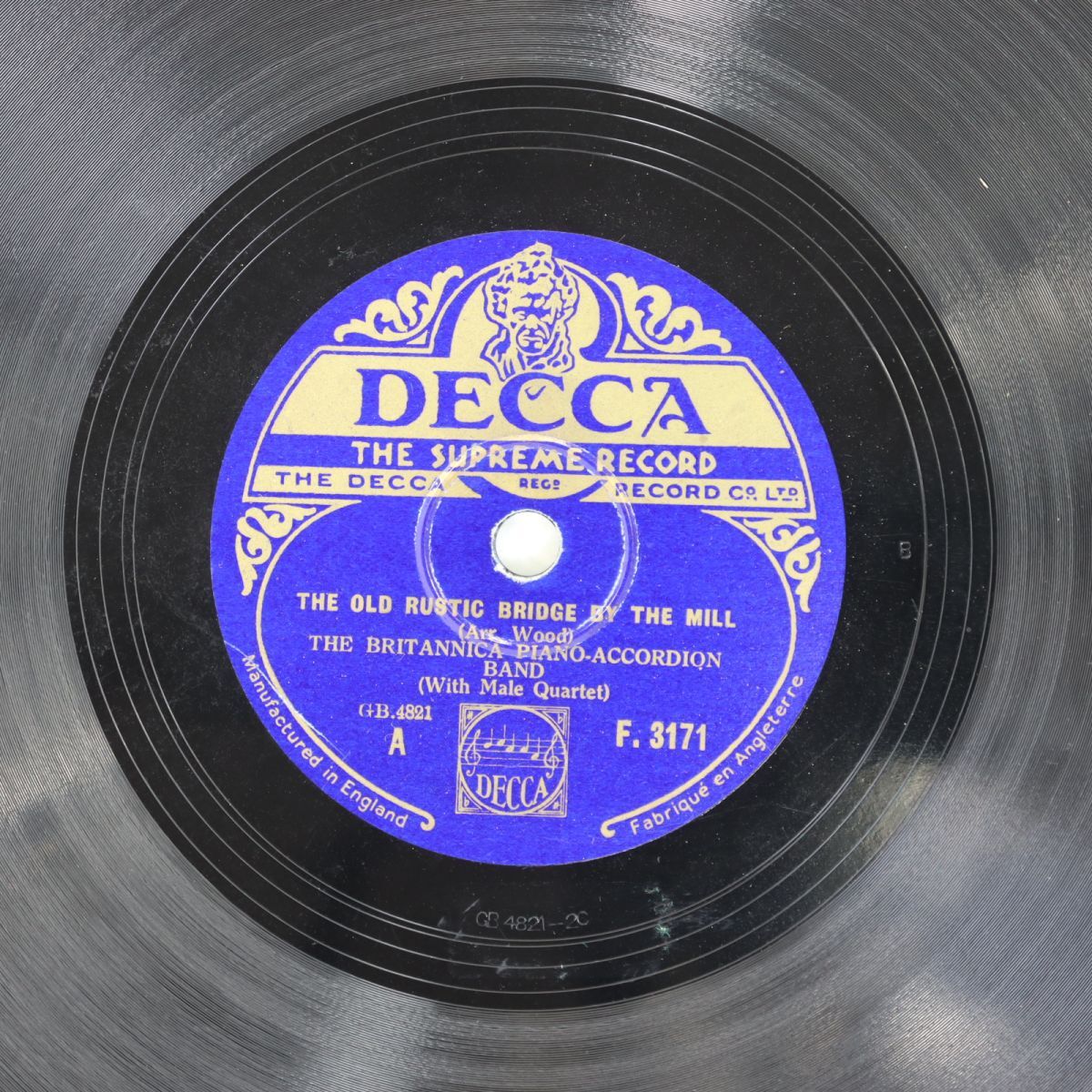 S84/SP盤/英DECCA/The Britannica Piano-Accordion Band -The Old Rustic Bridge By The Mill拍卖