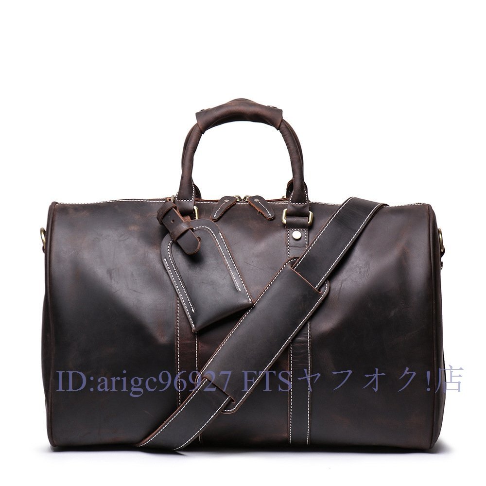B2013☆超人気 旅行バッグ ボストンバッグ 本革 メンズバッグ 大容量 レザー 機内持ち込み 自立 牛革 旅行鞄 ゴルフバッグ 出張 コーヒー拍卖