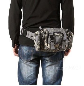 H626★ミリタリーウエストバッグ バックパック ウエストポーチ 防水 便利な収納 クール拍卖