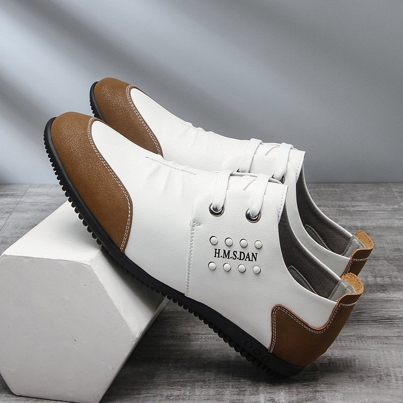 B0428☆新品上質 メンズ スニーカー インソール シークレットシューズ 紳士靴 ドライビングシューズ お色選択可 黒 25cm拍卖