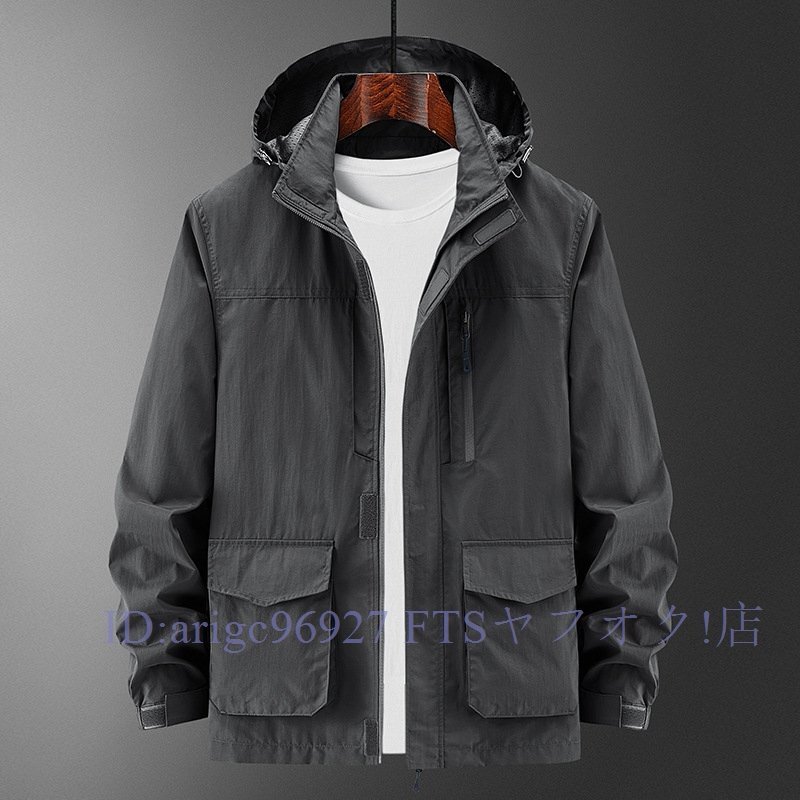 B2192☆特売 マウンテンパーカー メンズ ジャケット アウター ジャンパー 釣り アウトドア 春物 キャンプ 高機能素材 防風 透湿M~5XL拍卖