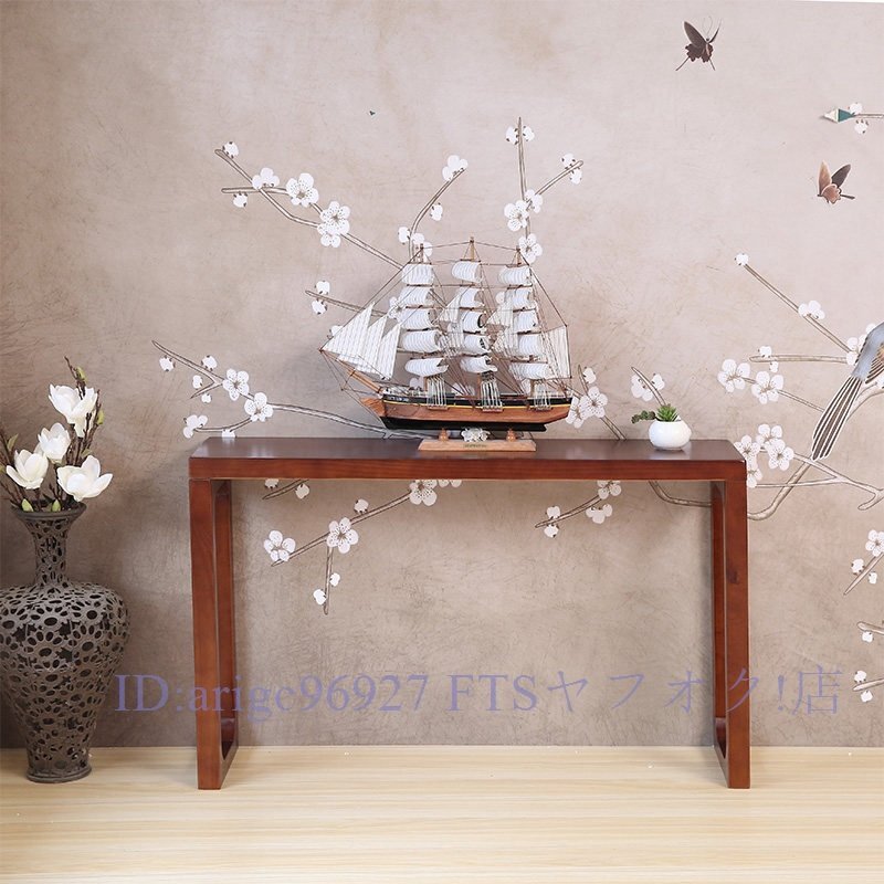 B1662☆新品特売 アンティーク調デザインコンソールテーブル 電話台 テーブル 花台リビン 木製 玄関テーブル サイドテーブル 2色選択可能拍卖