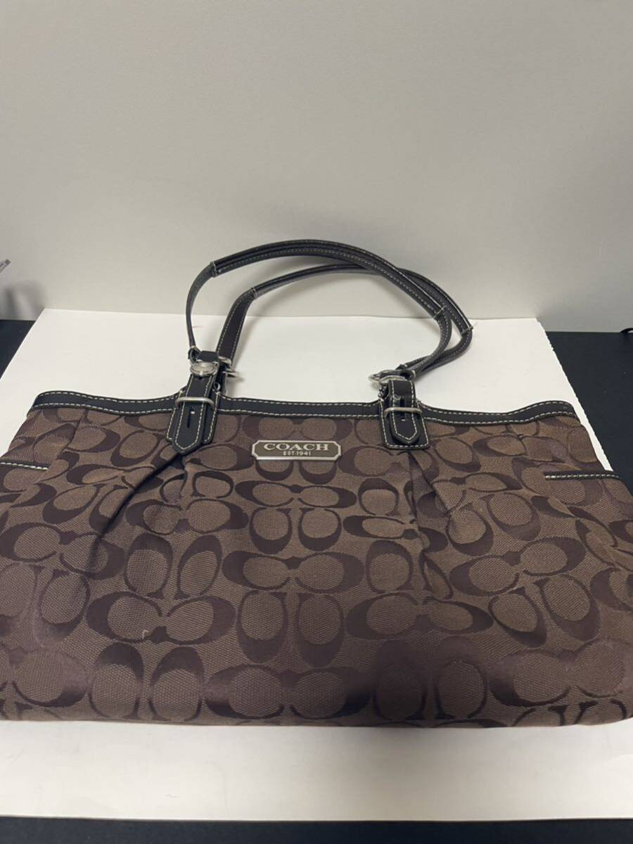 コーチハンドバック 茶色 20240525拍卖